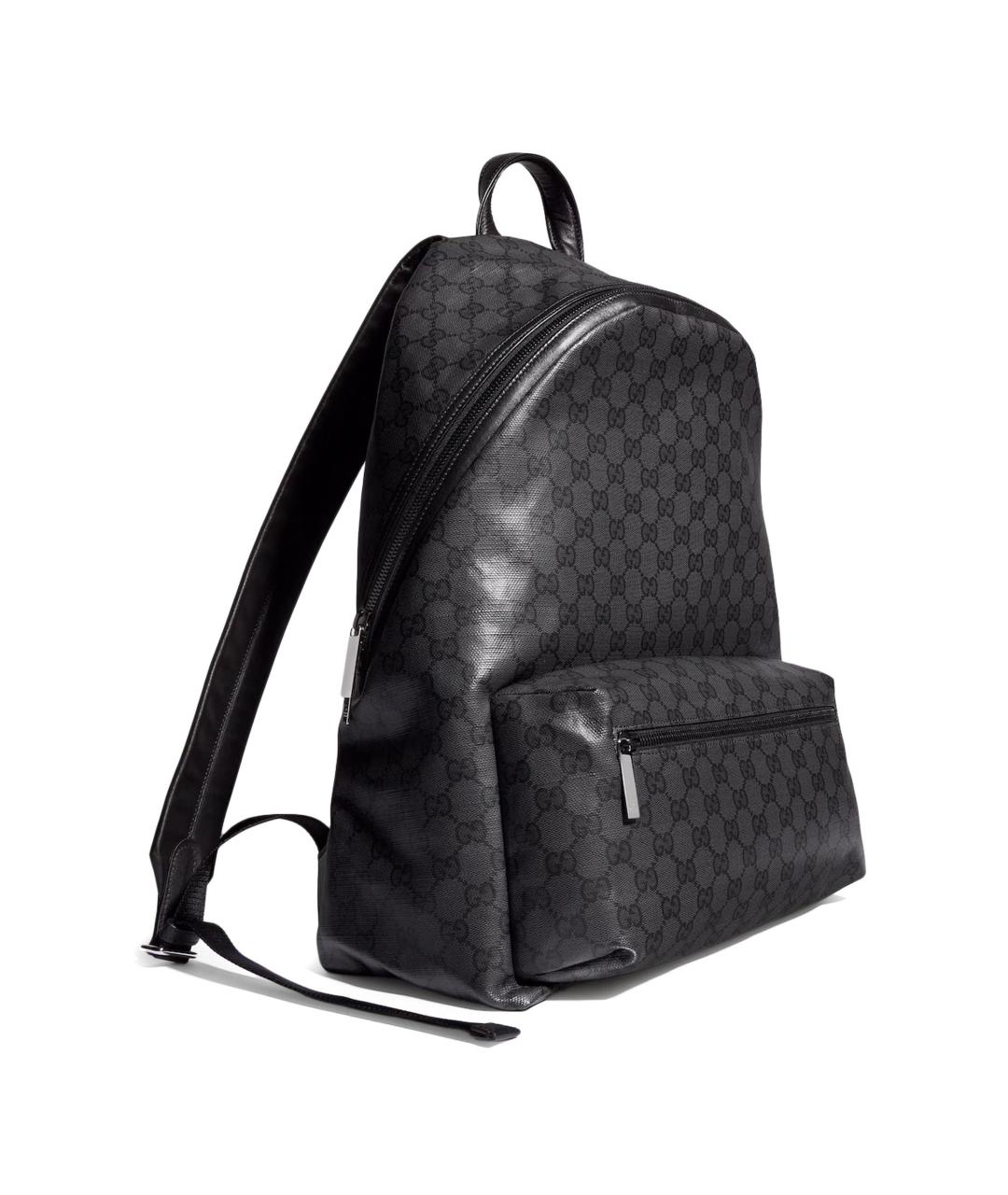 GUCCI Антрацитовый рюкзак из канвы, фото 5