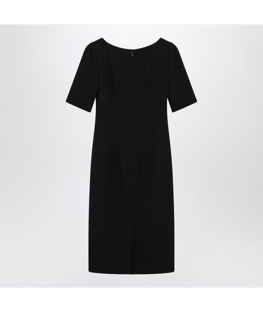 DOLCE&GABBANA Черное шерстяное повседневное платье, фото 2