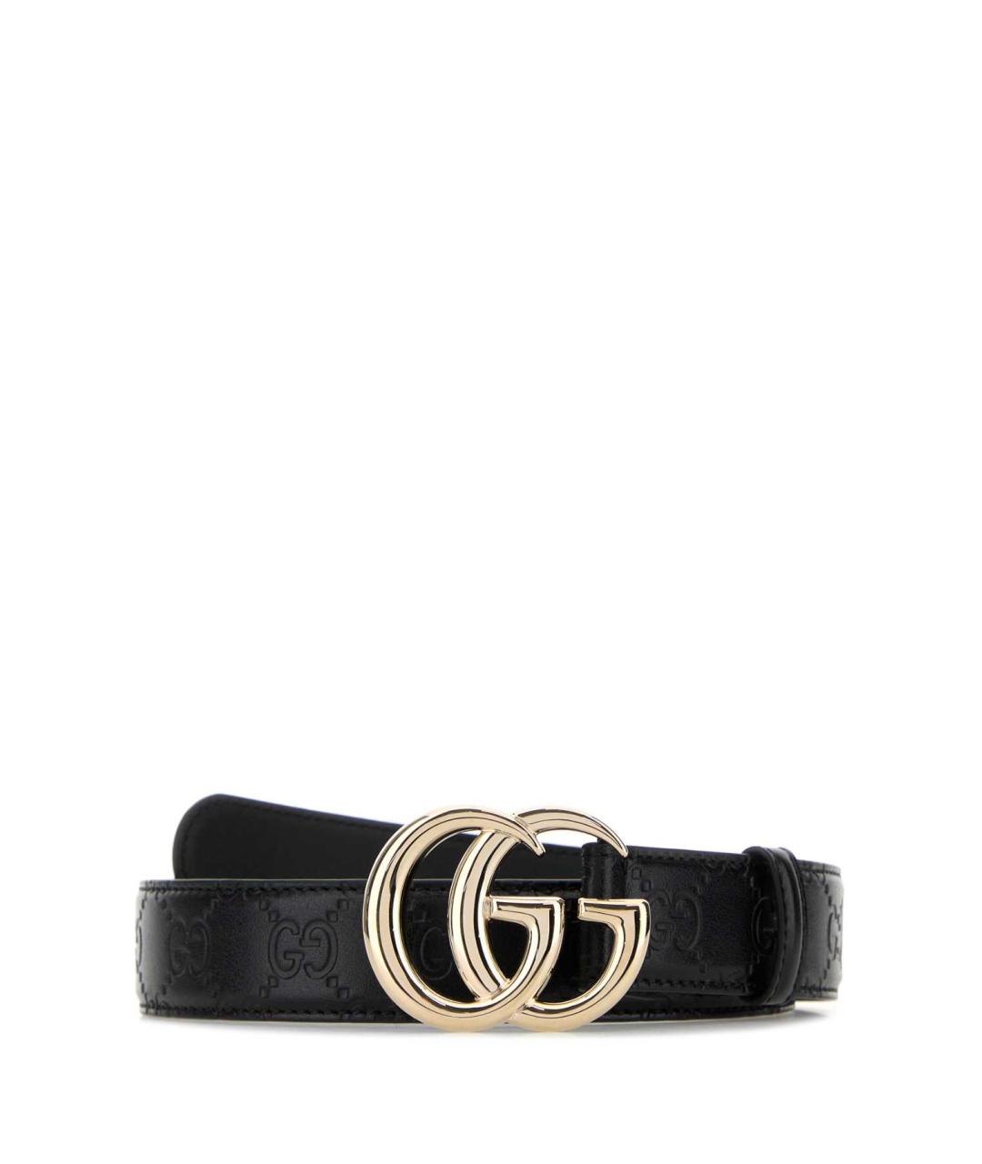 GUCCI Черный кожаный ремень, фото 1