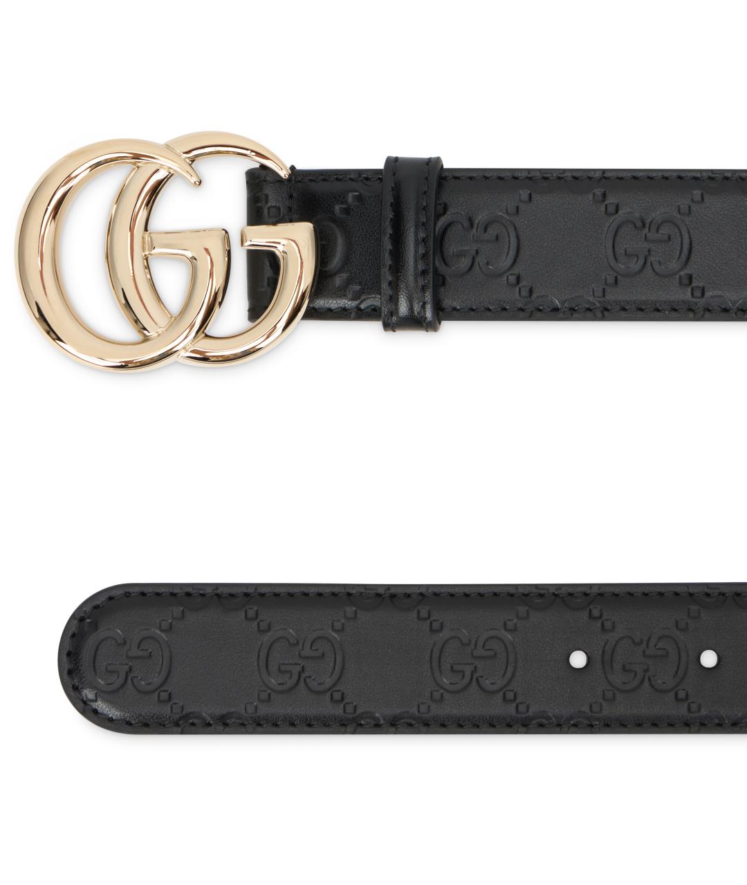 GUCCI Черный кожаный ремень, фото 3