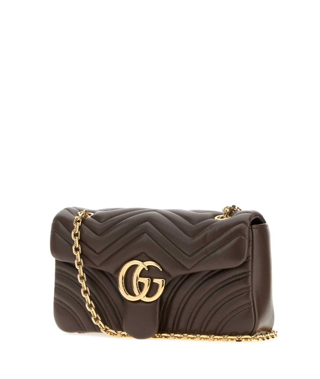 GUCCI Коричневая кожаная сумка через плечо, фото 2