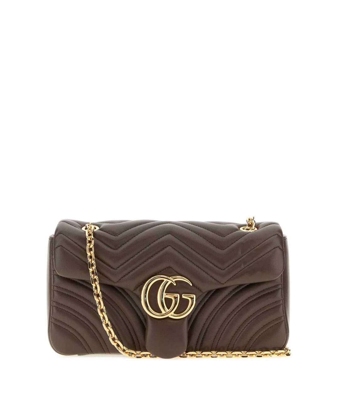 GUCCI Коричневая кожаная сумка через плечо, фото 1