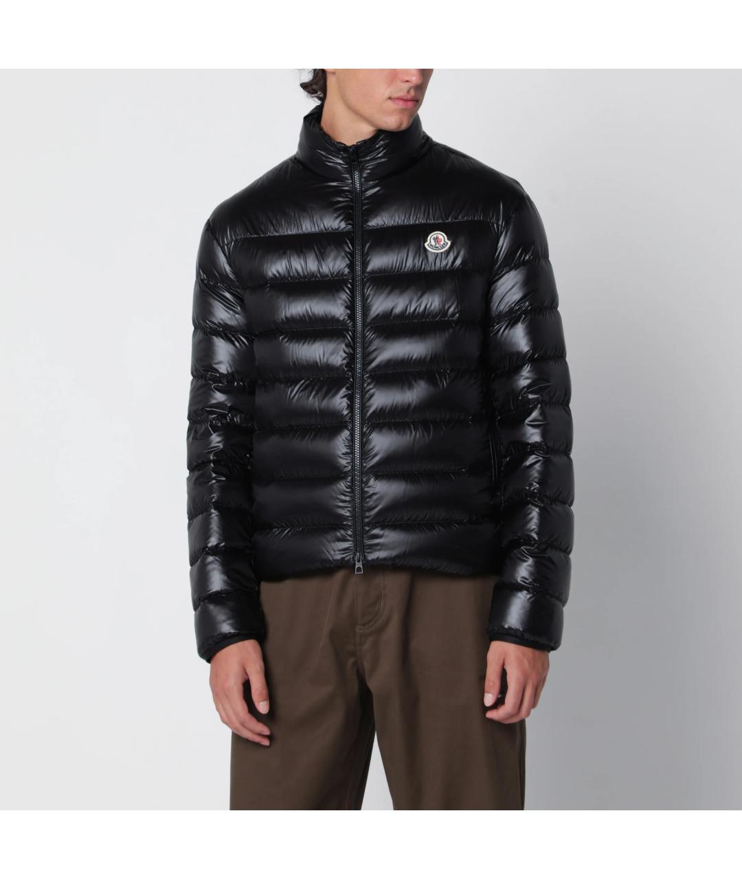 MONCLER Черная полиамидовая куртка, фото 3