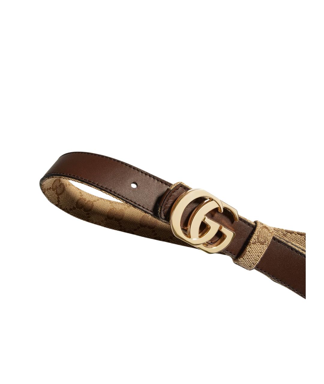 GUCCI Бежевый кожаный ремень, фото 3