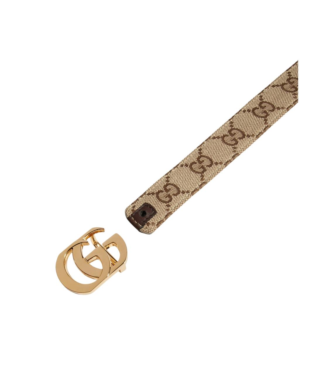 GUCCI Бежевый кожаный ремень, фото 2