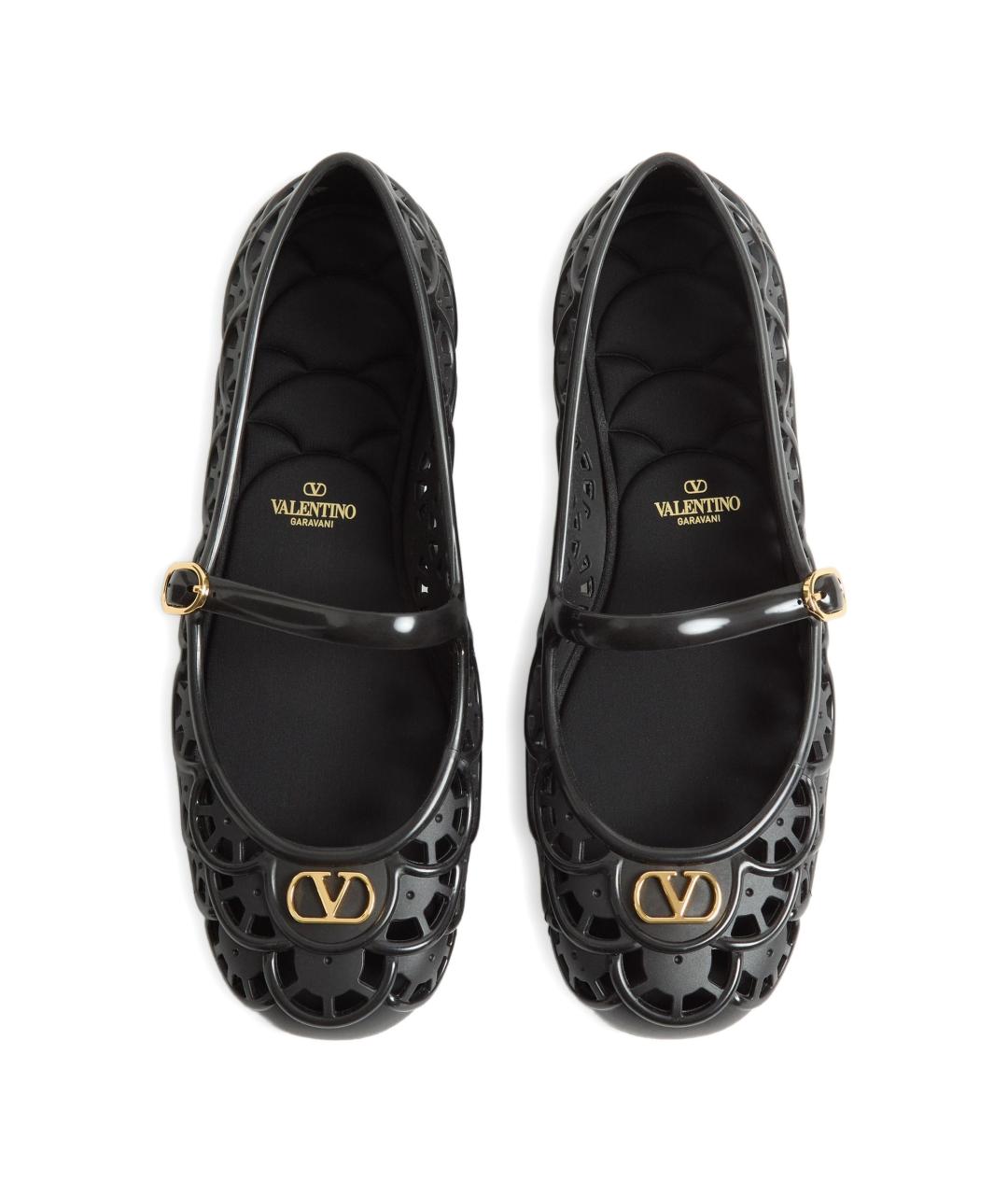 VALENTINO Черные резиновые балетки, фото 2