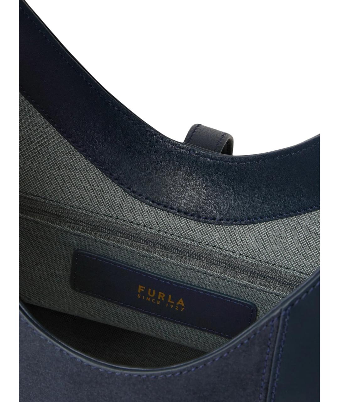 FURLA Синяя кожаная сумка через плечо, фото 4