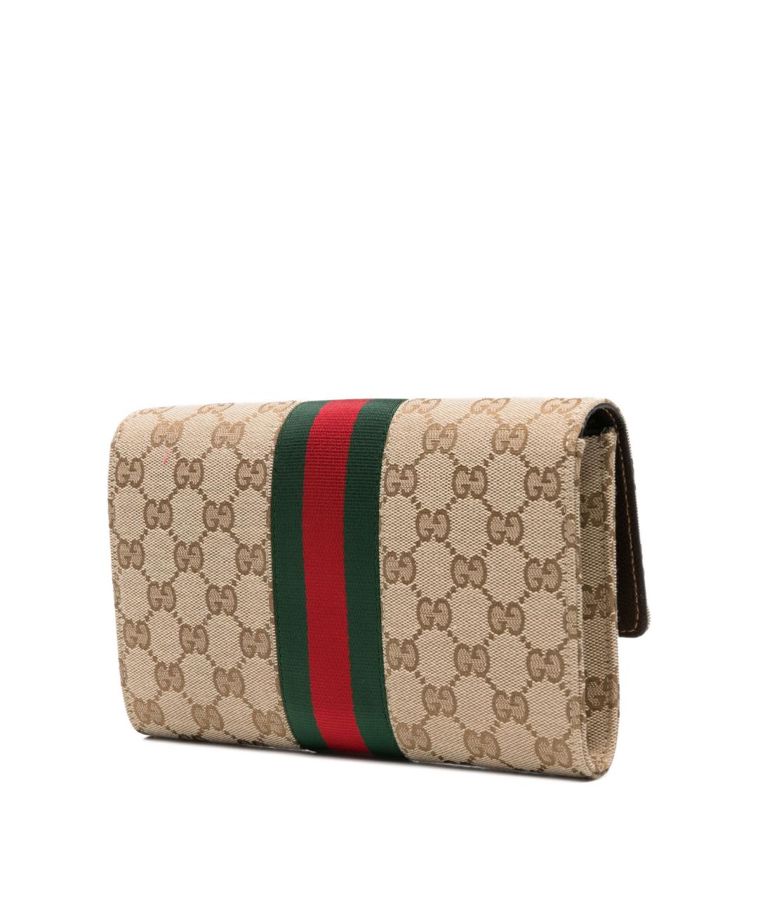 GUCCI Бежевая сумка через плечо из канвы, фото 4