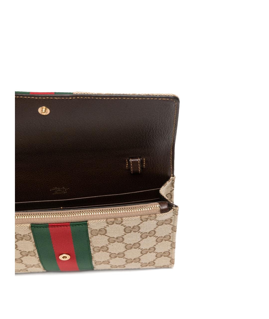 GUCCI Бежевая сумка через плечо из канвы, фото 5