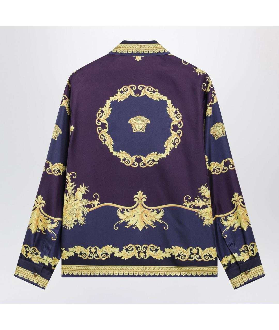 VERSACE Синяя шелковая рубашка, фото 2