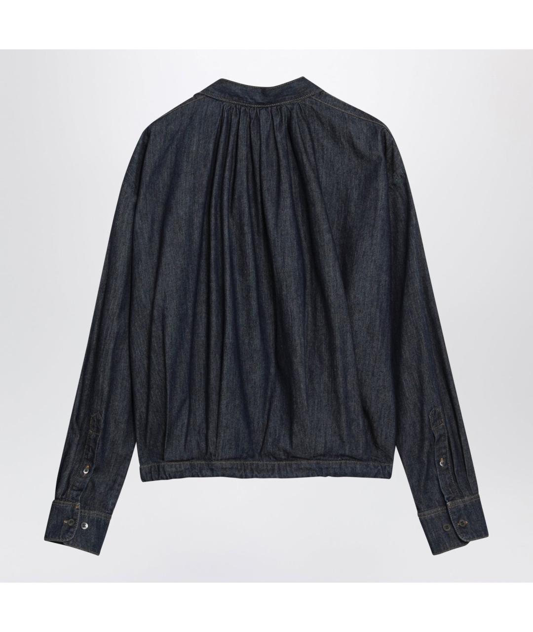 DRIES VAN NOTEN Синяя хлопковая рубашка, фото 2