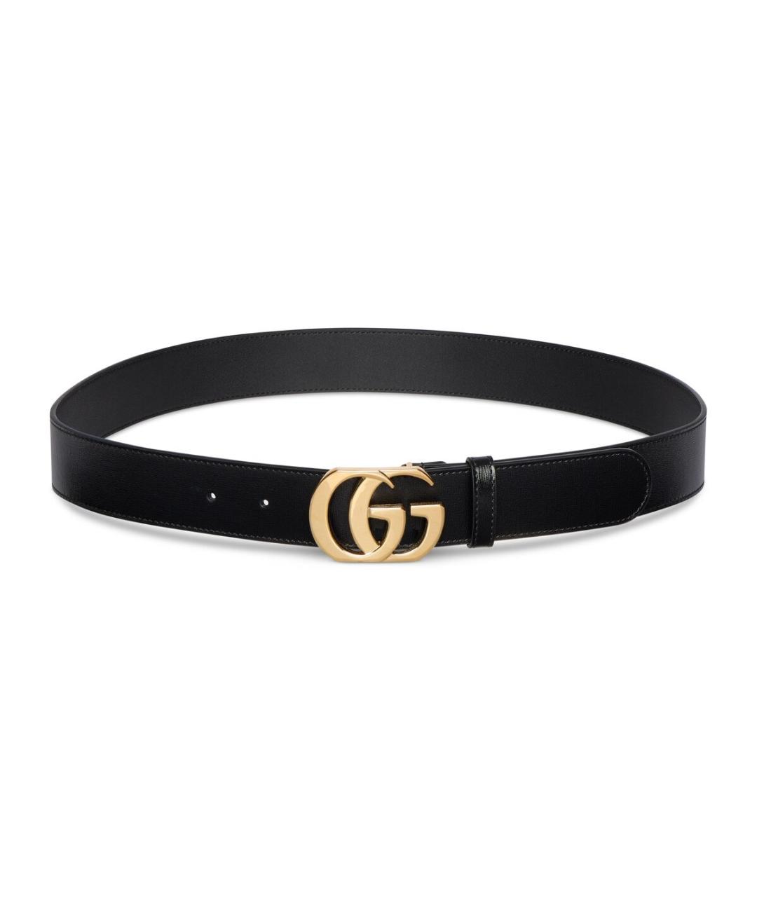 GUCCI Черный кожаный ремень, фото 1