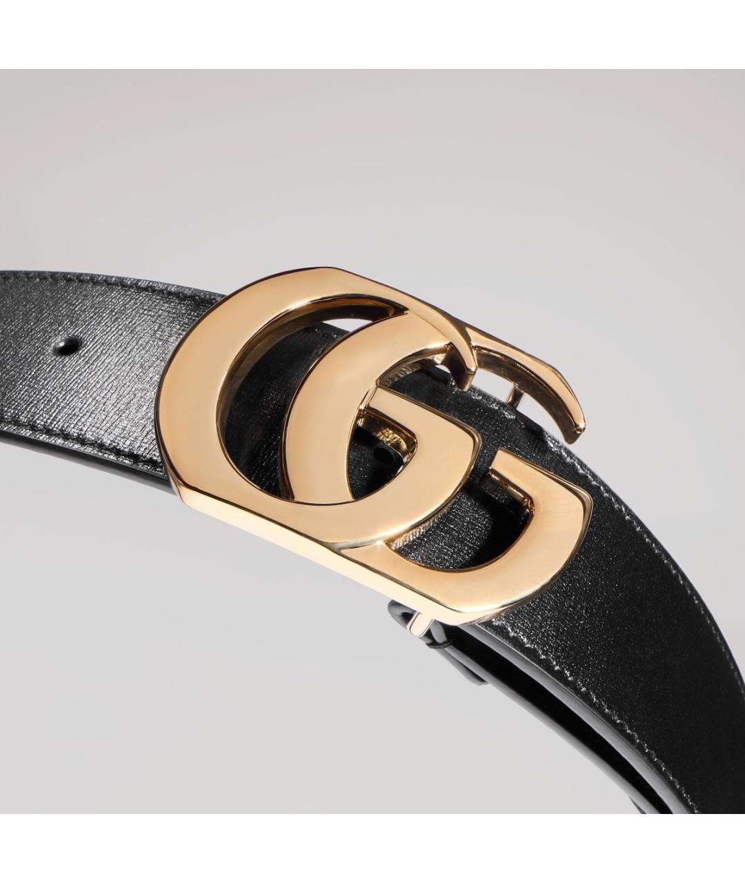 GUCCI Черный кожаный ремень, фото 2