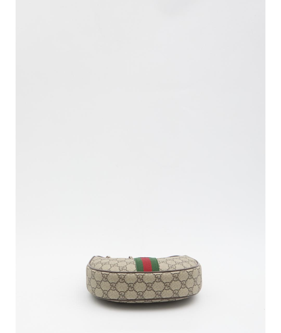 GUCCI Бежевая сумка через плечо из канвы, фото 3