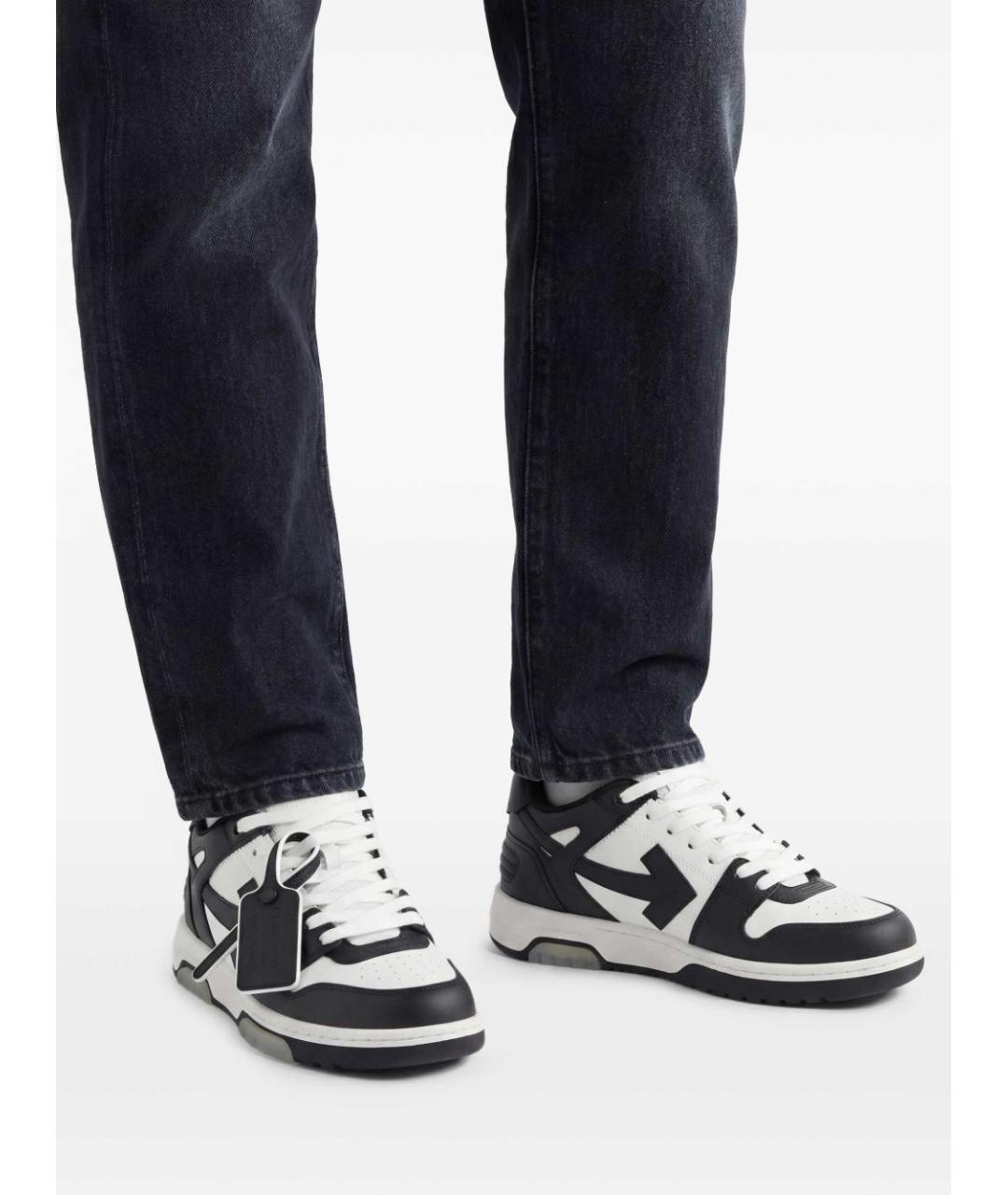 OFF-WHITE Белые кожаные кроссовки, фото 5