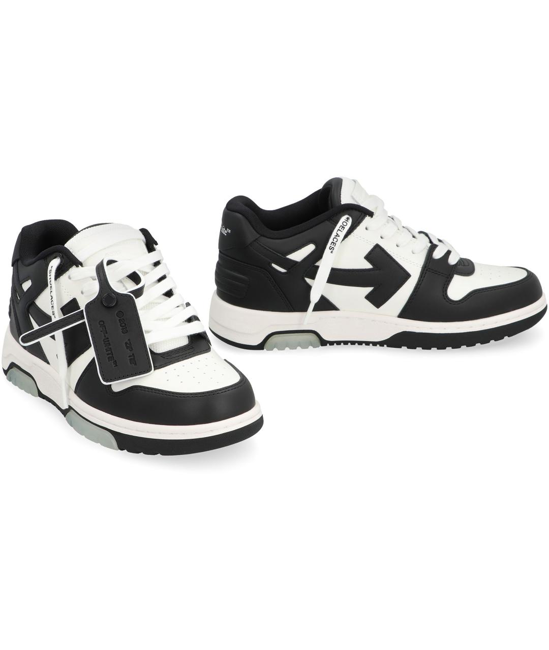 OFF-WHITE Белые кожаные кроссовки, фото 3
