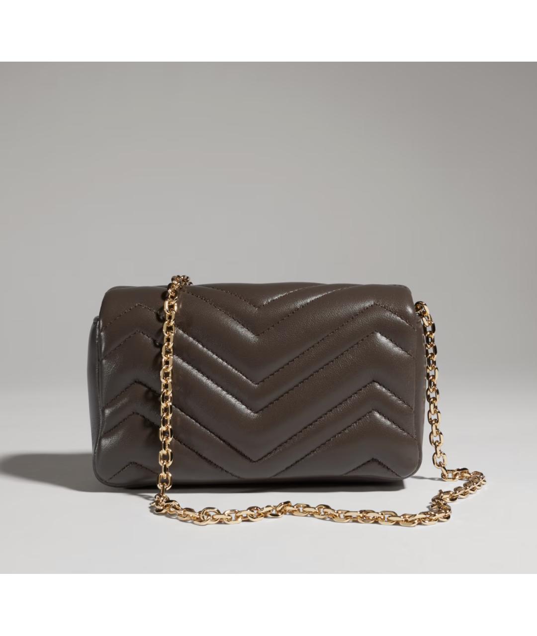 GUCCI Коричневая кожаная сумка через плечо, фото 2