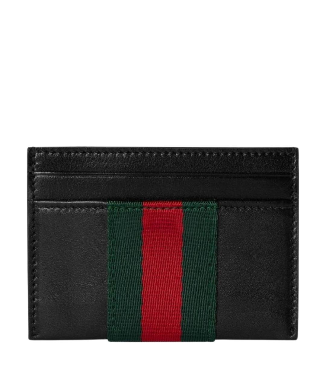 GUCCI Черный кожаный кардхолдер, фото 1