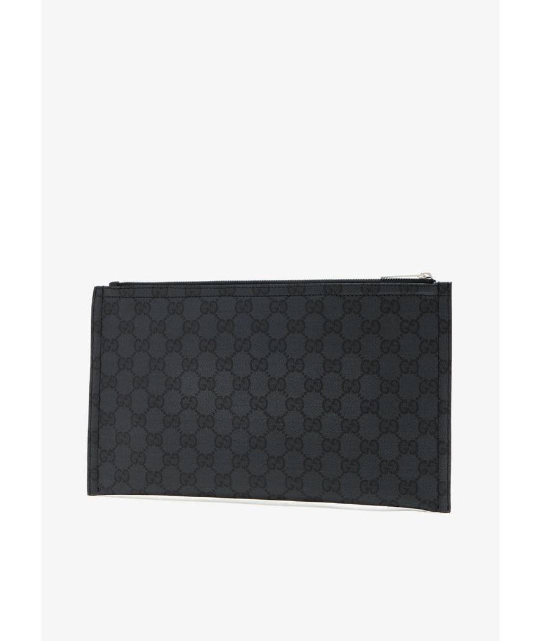 GUCCI Черная кожаная барсетка, фото 3
