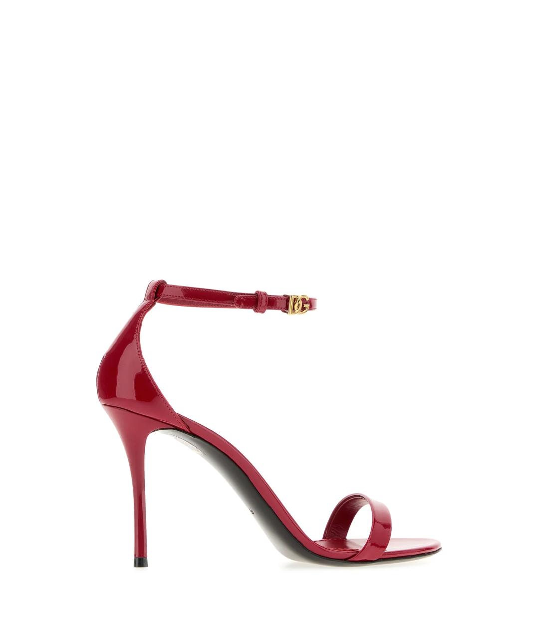 DOLCE&GABBANA Красные кожаные босоножки, фото 2
