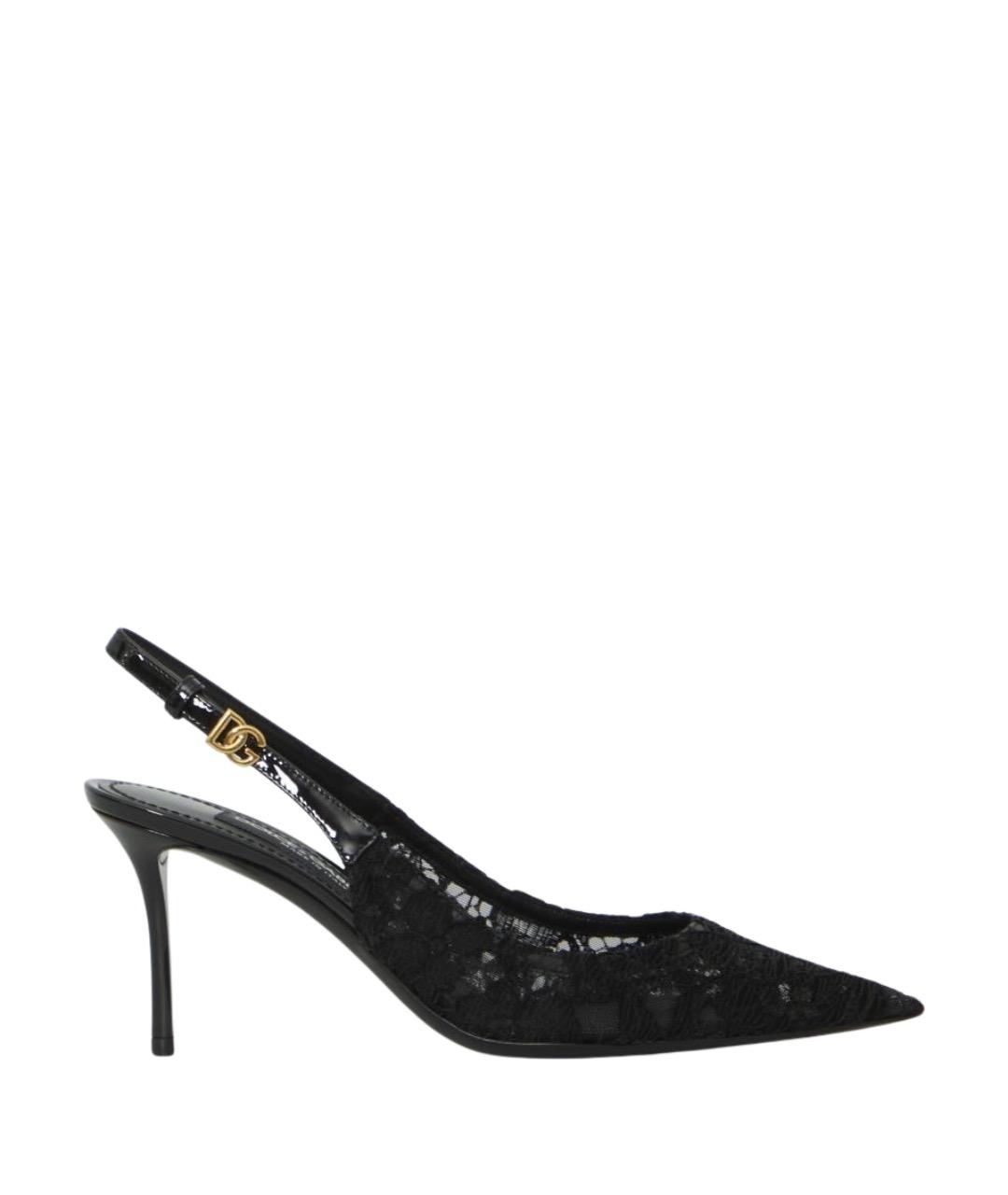 DOLCE&GABBANA Черные кожаные туфли, фото 1