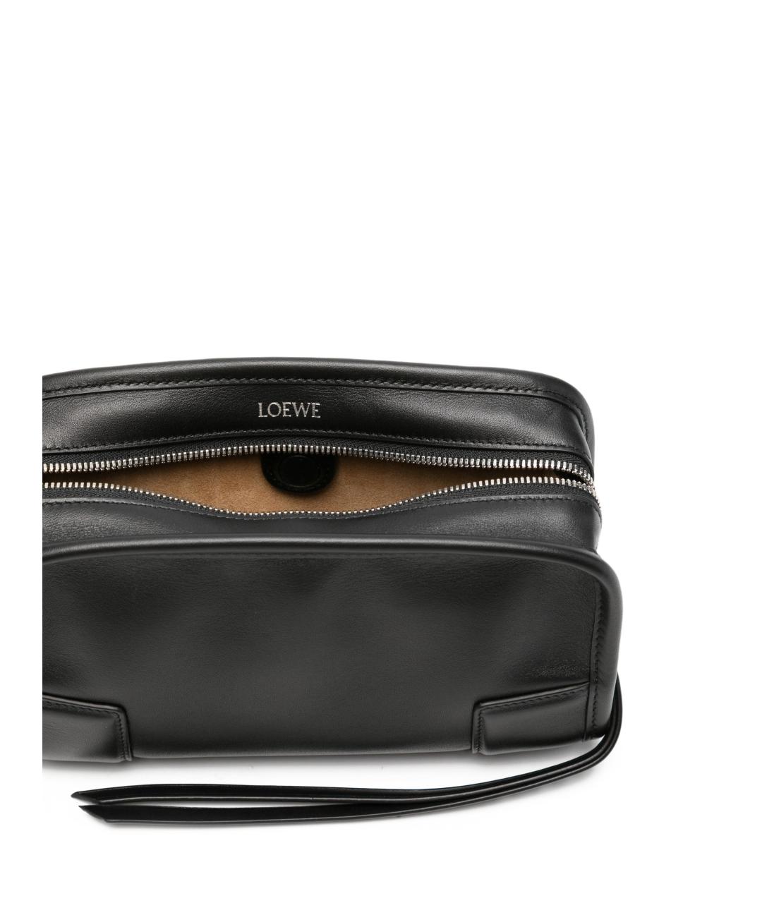 LOEWE Черная кожаная сумка тоут, фото 4