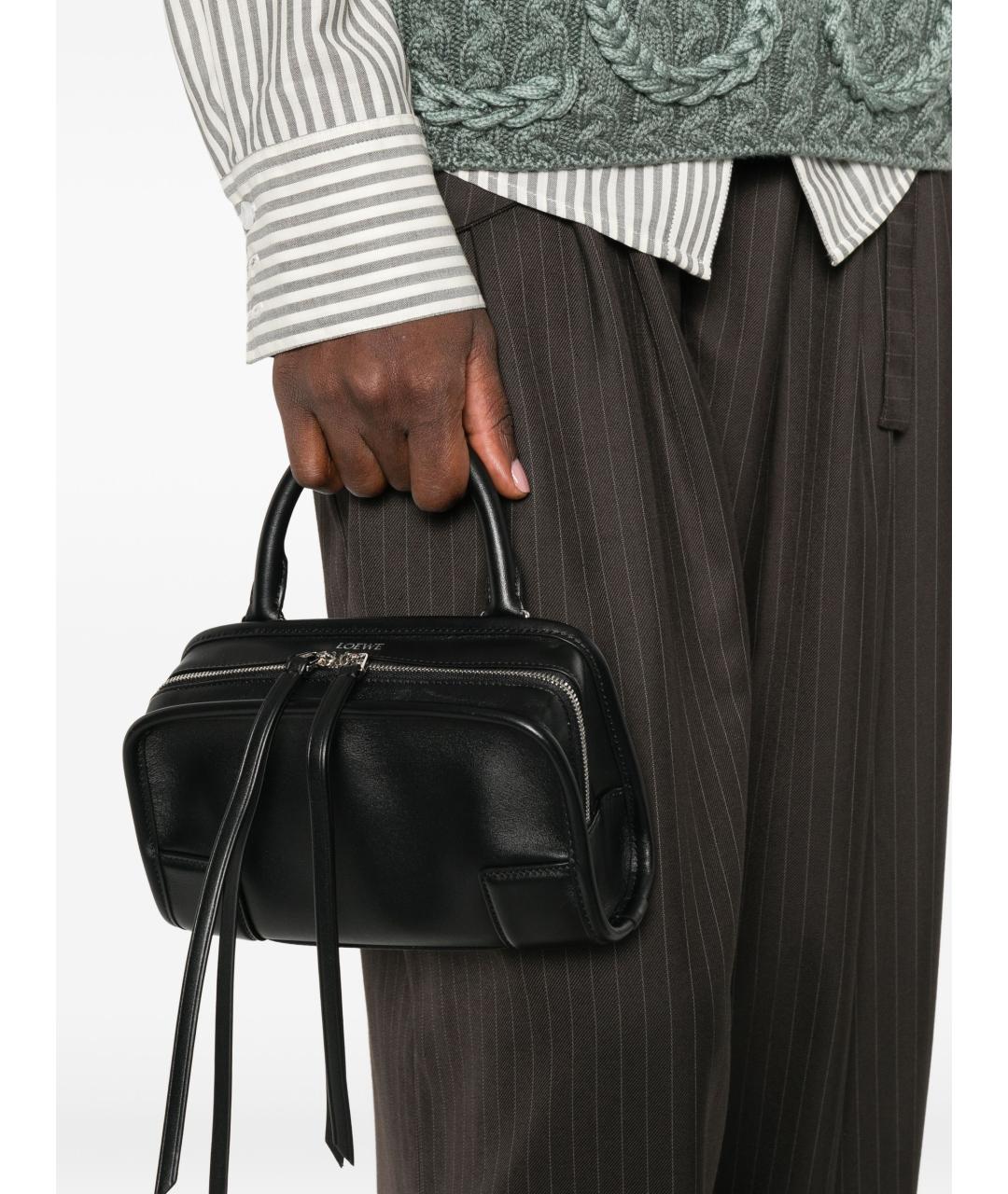 LOEWE Черная кожаная сумка тоут, фото 3