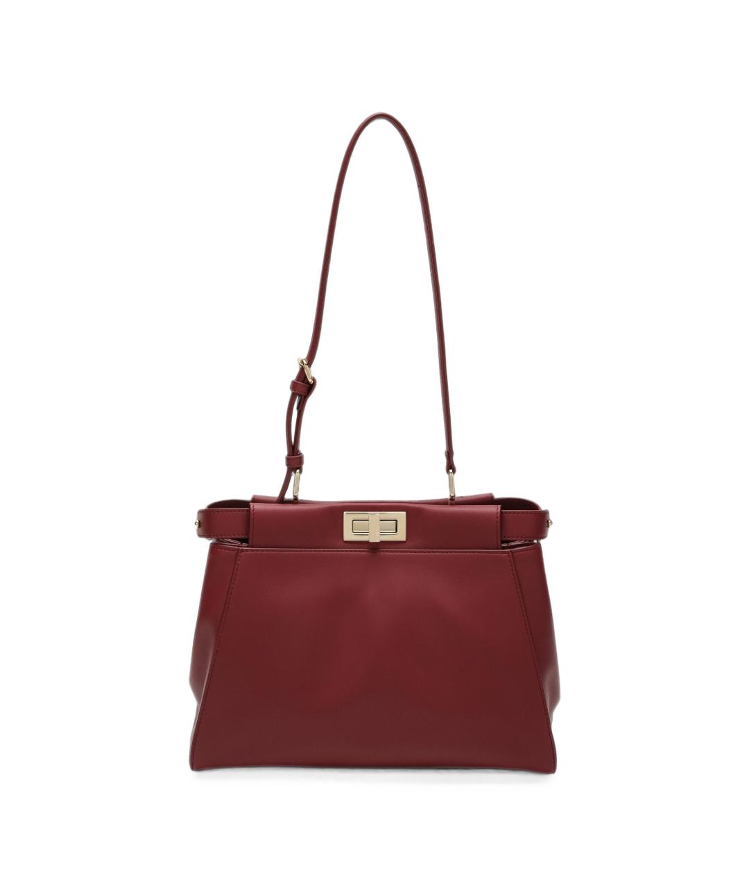 FENDI Красная кожаная сумка тоут, фото 2