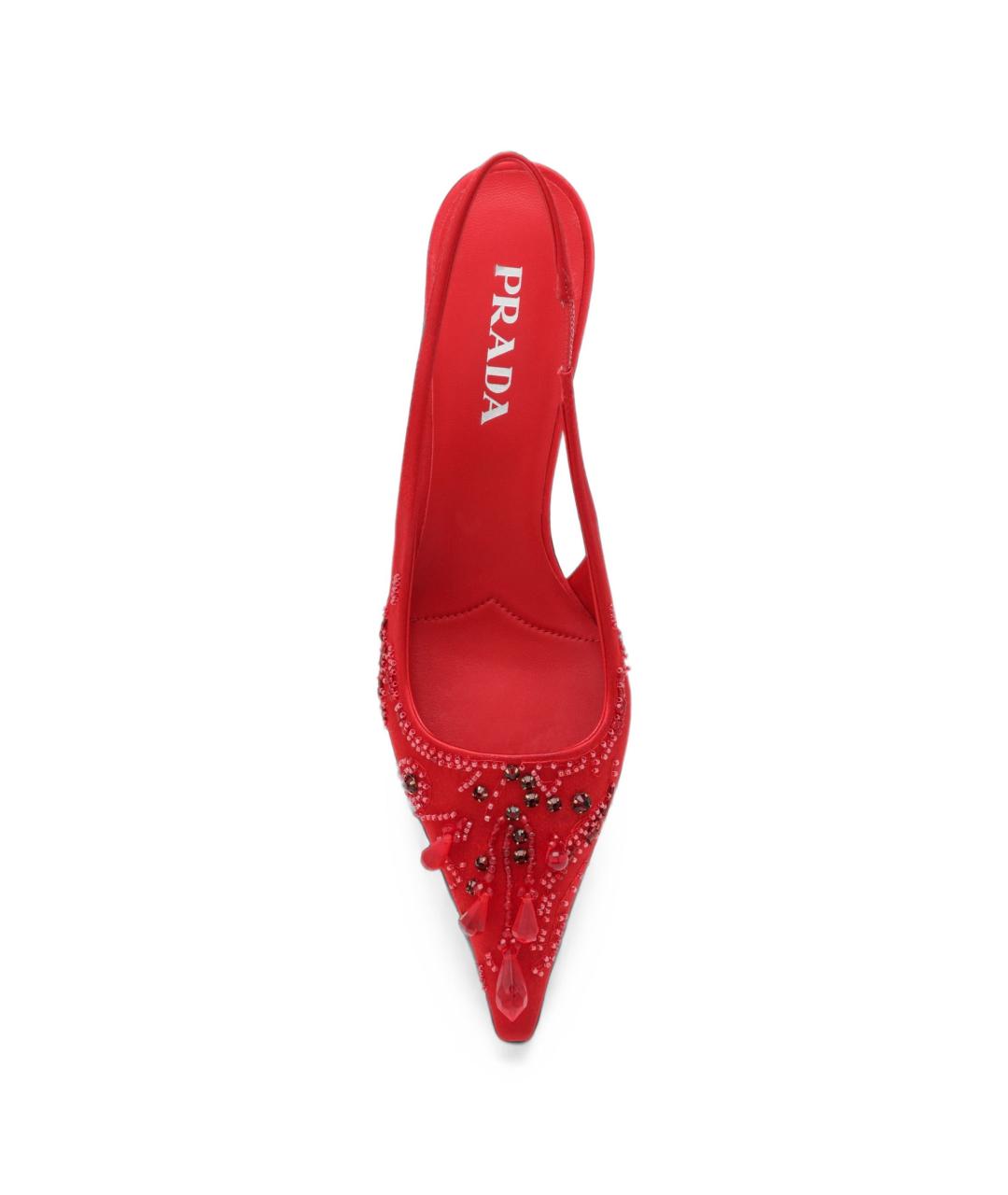 PRADA Красные текстильные туфли, фото 2
