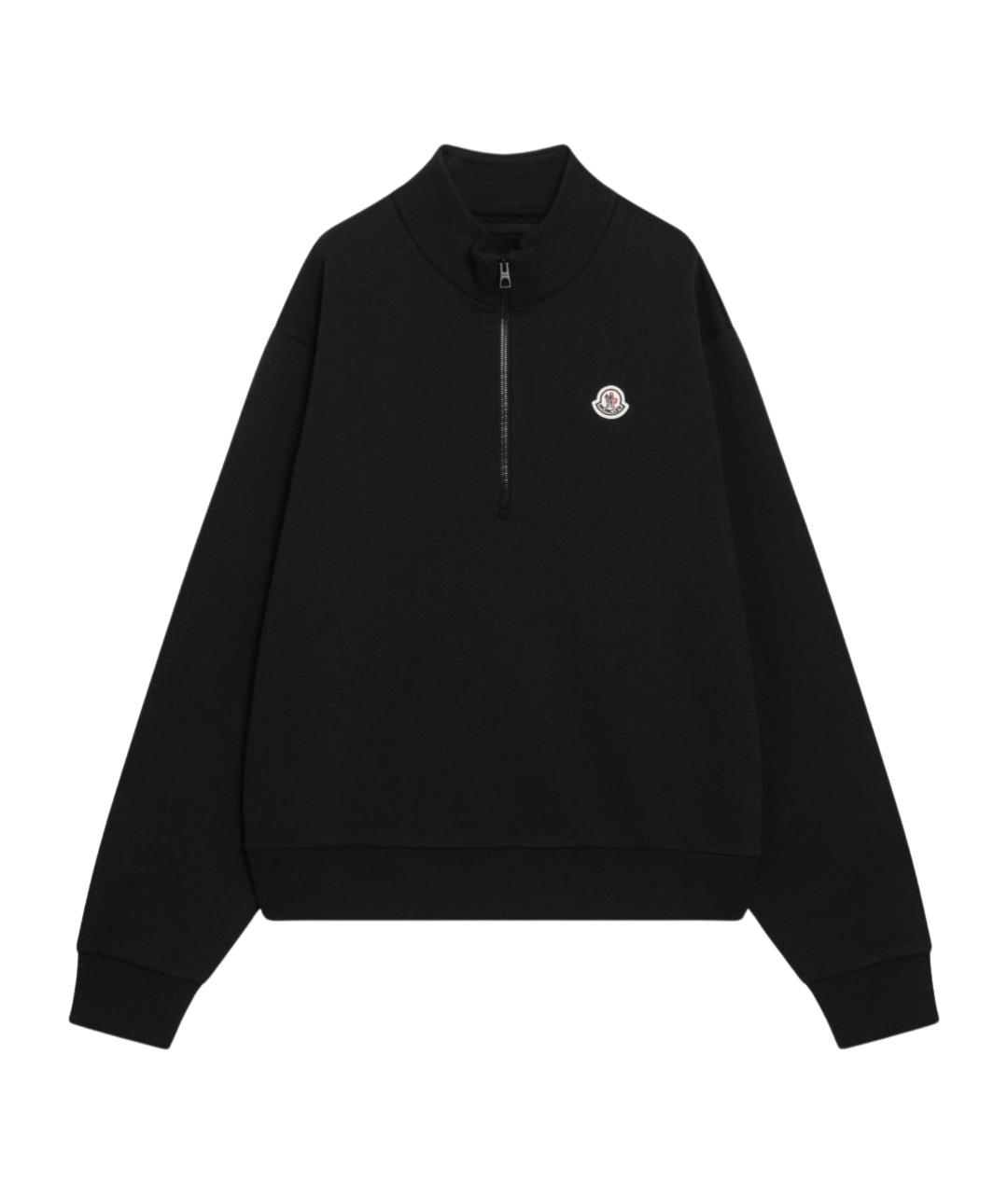MONCLER Черный хлопковый джемпер / свитер, фото 1