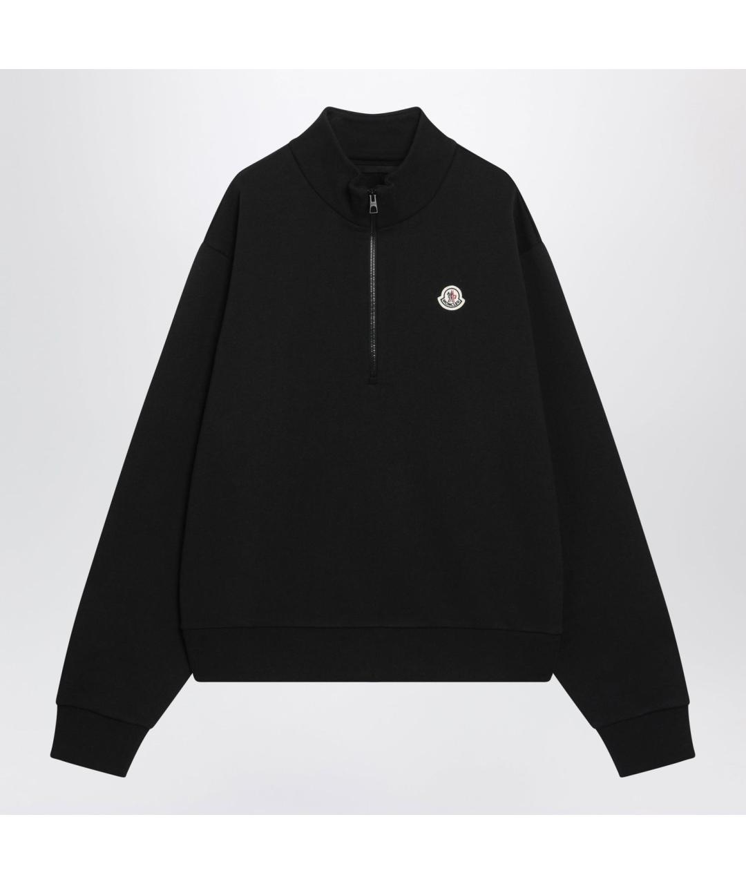 MONCLER Черный хлопковый джемпер / свитер, фото 3