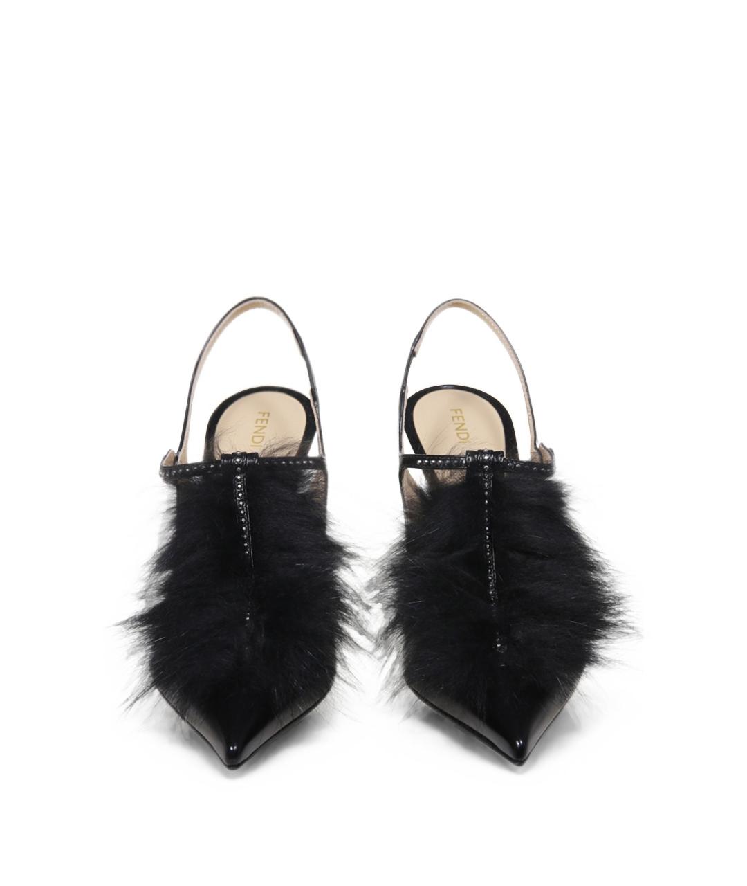 FENDI Черные кожаные туфли, фото 2