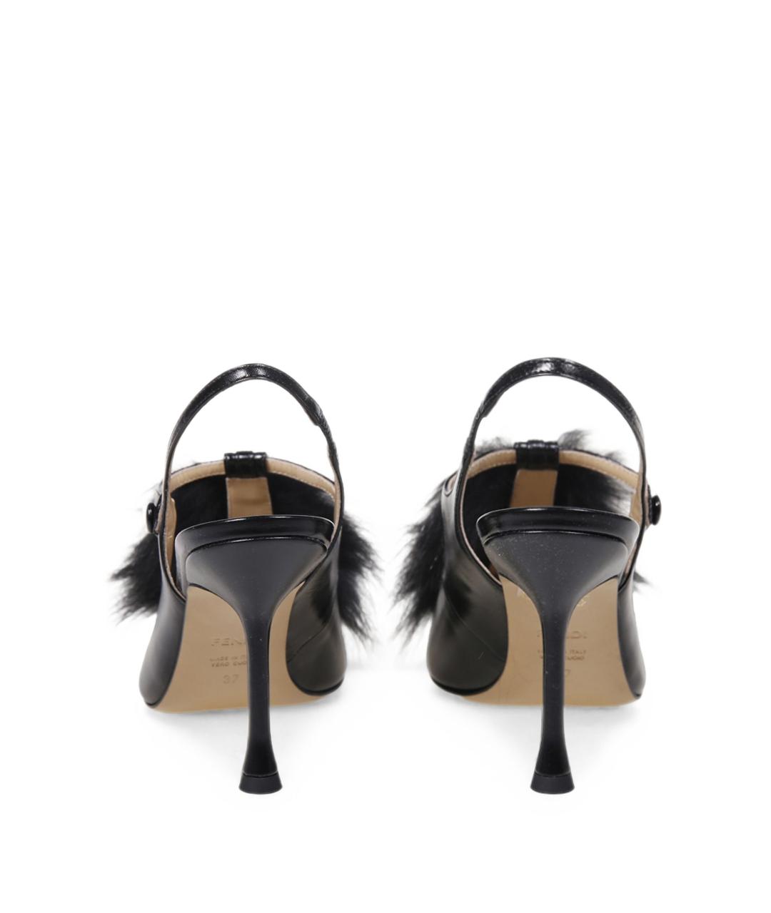 FENDI Черные кожаные туфли, фото 3