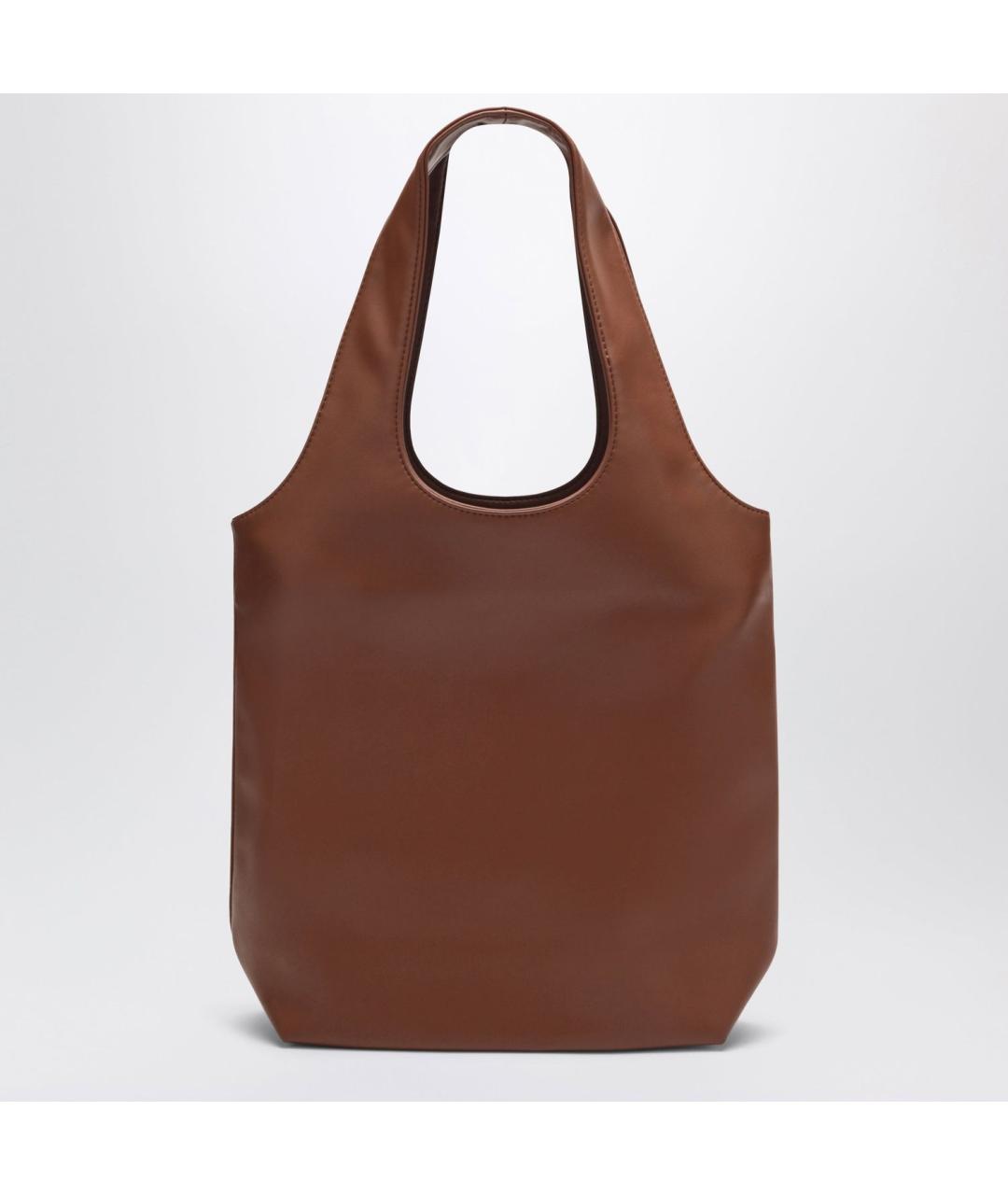 A.P.C. Коричневая синтетическая сумка с короткими ручками, фото 2