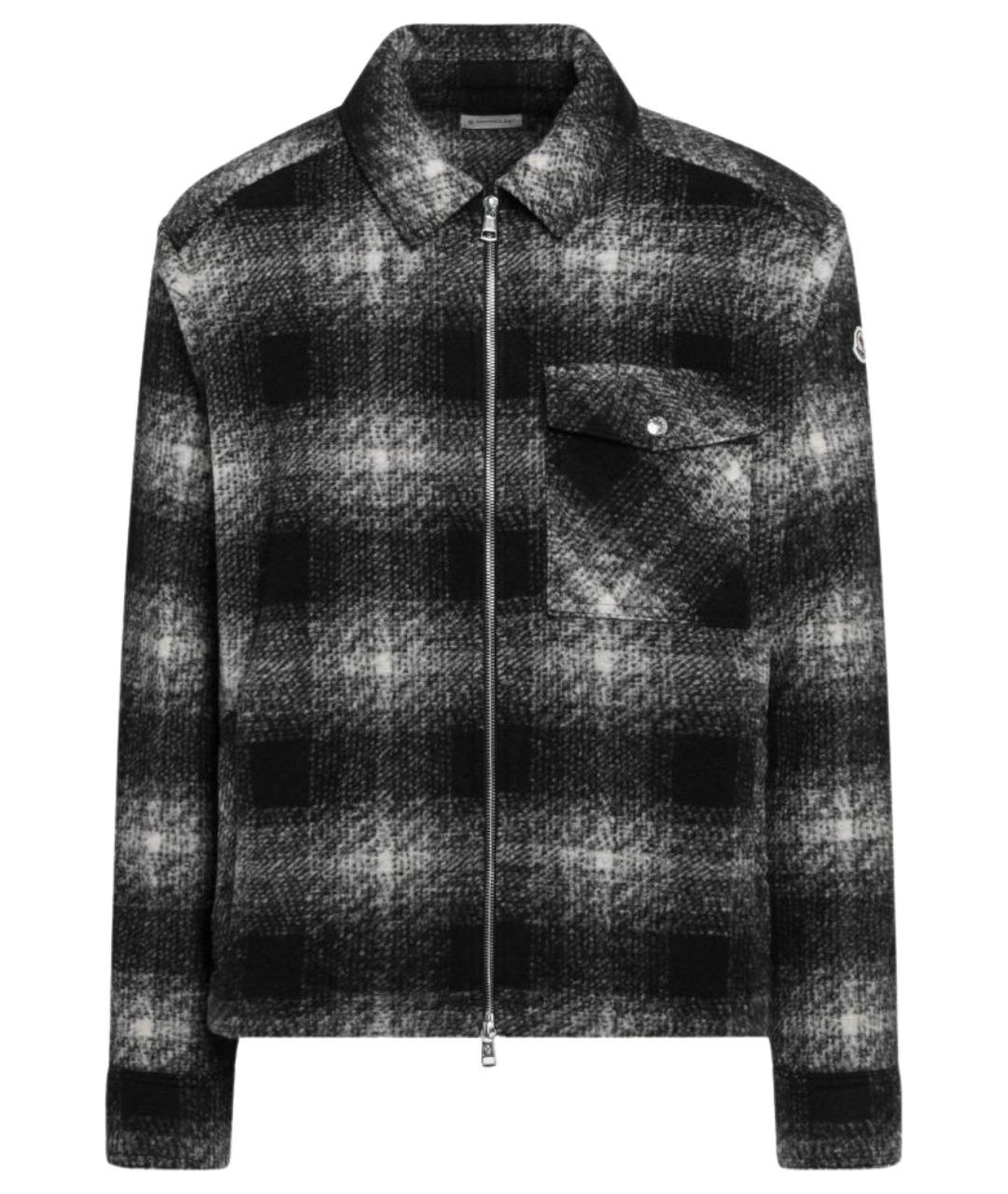 MONCLER Черная шерстяная куртка, фото 1