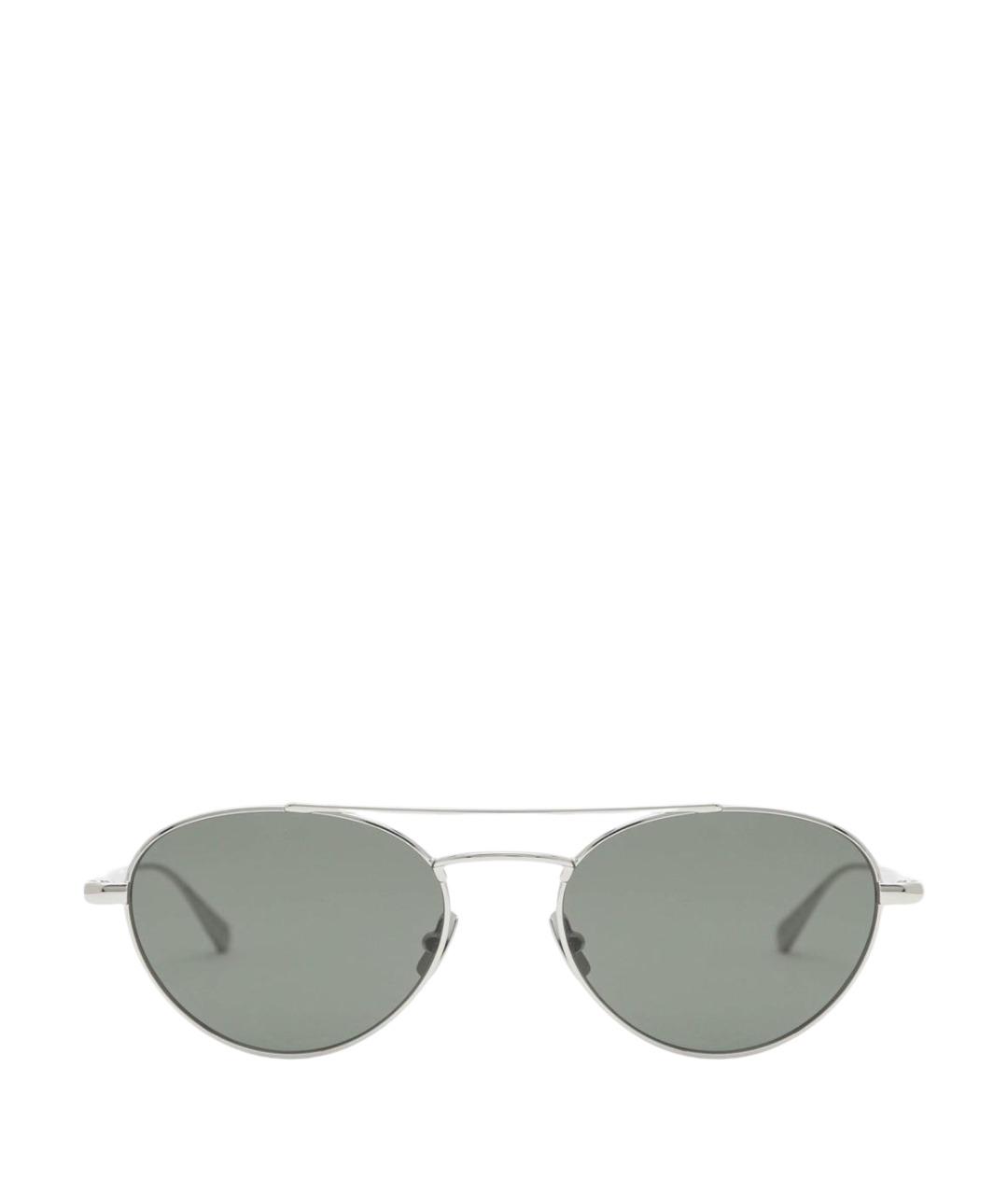 SAINT LAURENT Серебряные металлические солнцезащитные очки, фото 1