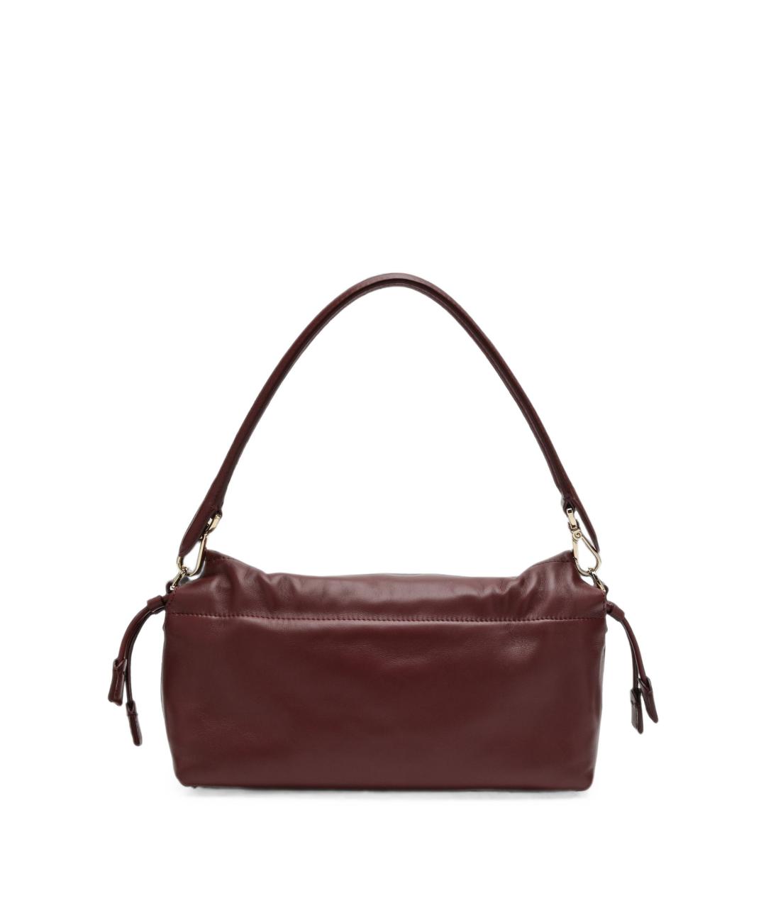 FENDI Бордовая кожаная сумка через плечо, фото 2