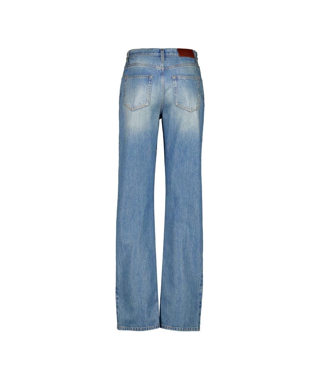 GUCCI Голубые хлопковые прямые джинсы, фото 3