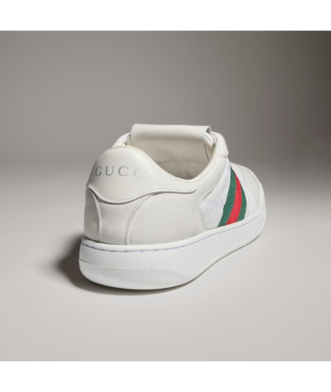 GUCCI Белые текстильные кроссовки, фото 3