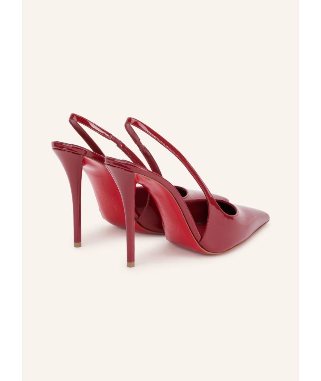CHRISTIAN LOUBOUTIN Красные туфли из лакированной кожи, фото 4