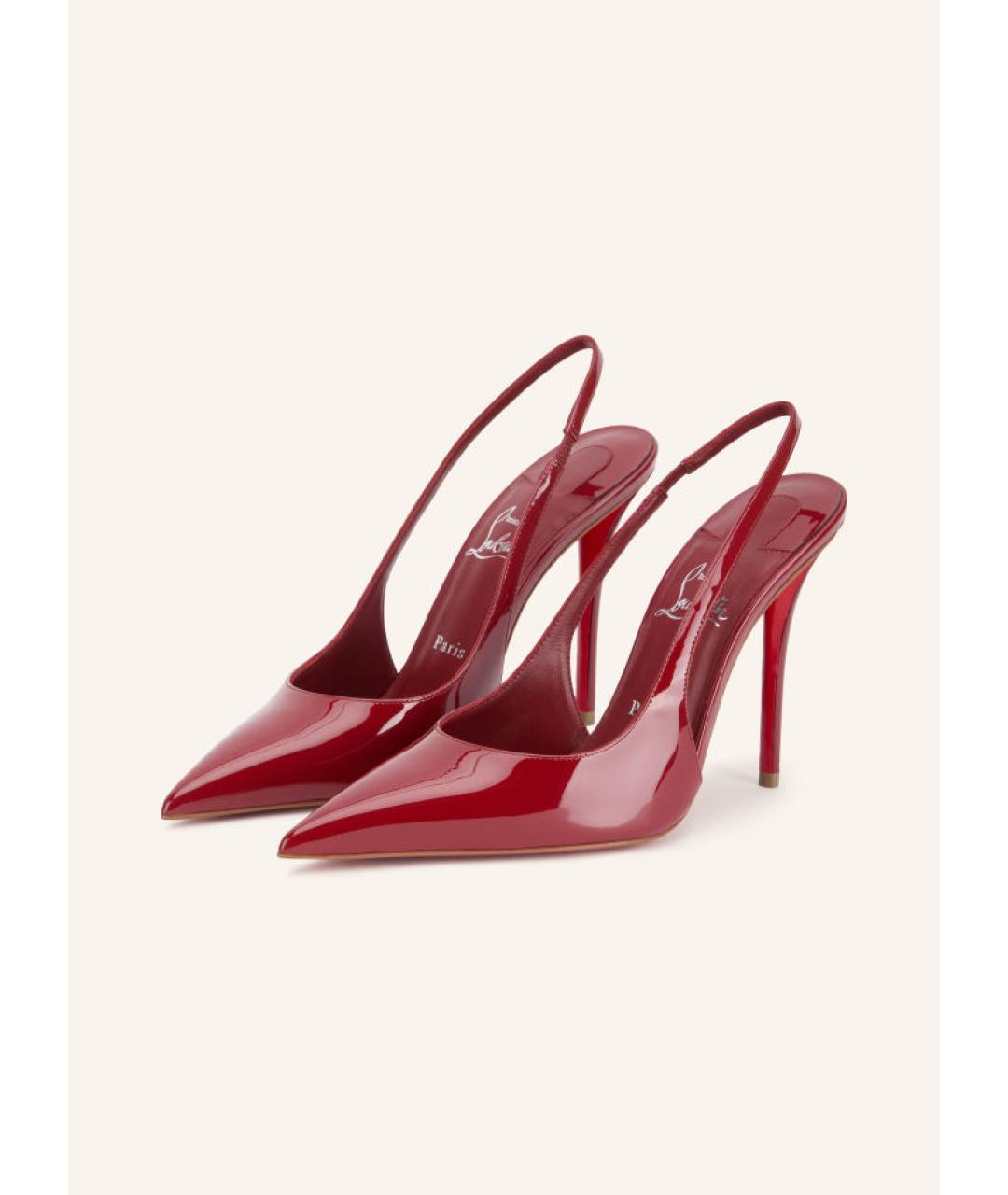 CHRISTIAN LOUBOUTIN Красные туфли из лакированной кожи, фото 3