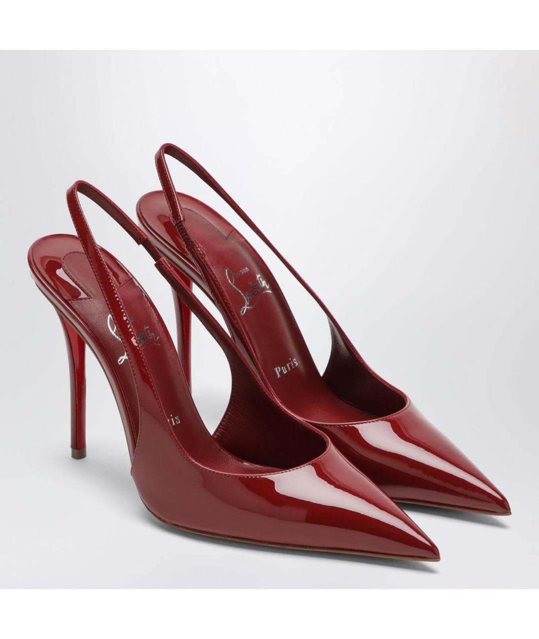 CHRISTIAN LOUBOUTIN Красные туфли из лакированной кожи, фото 2