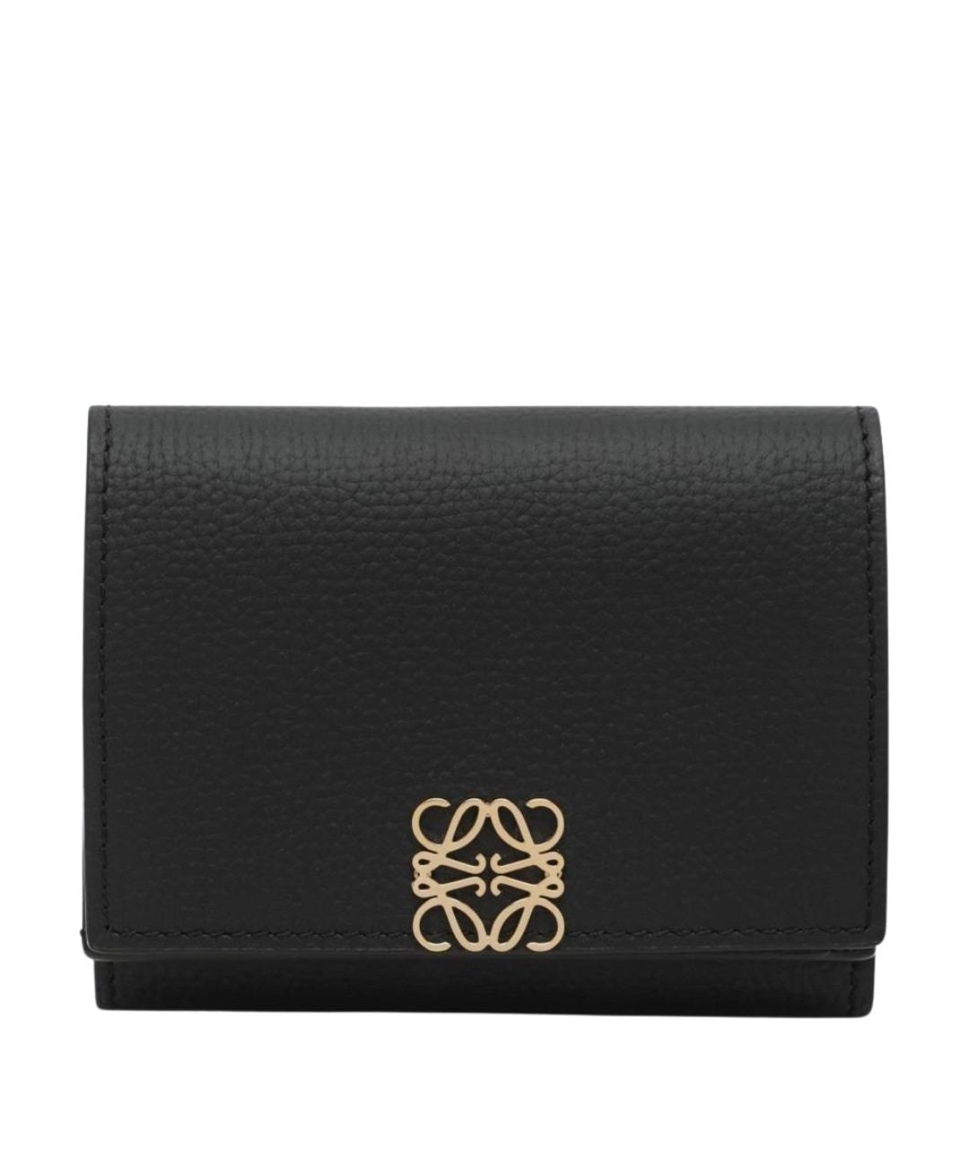 LOEWE Черный кожаный кошелек, фото 1