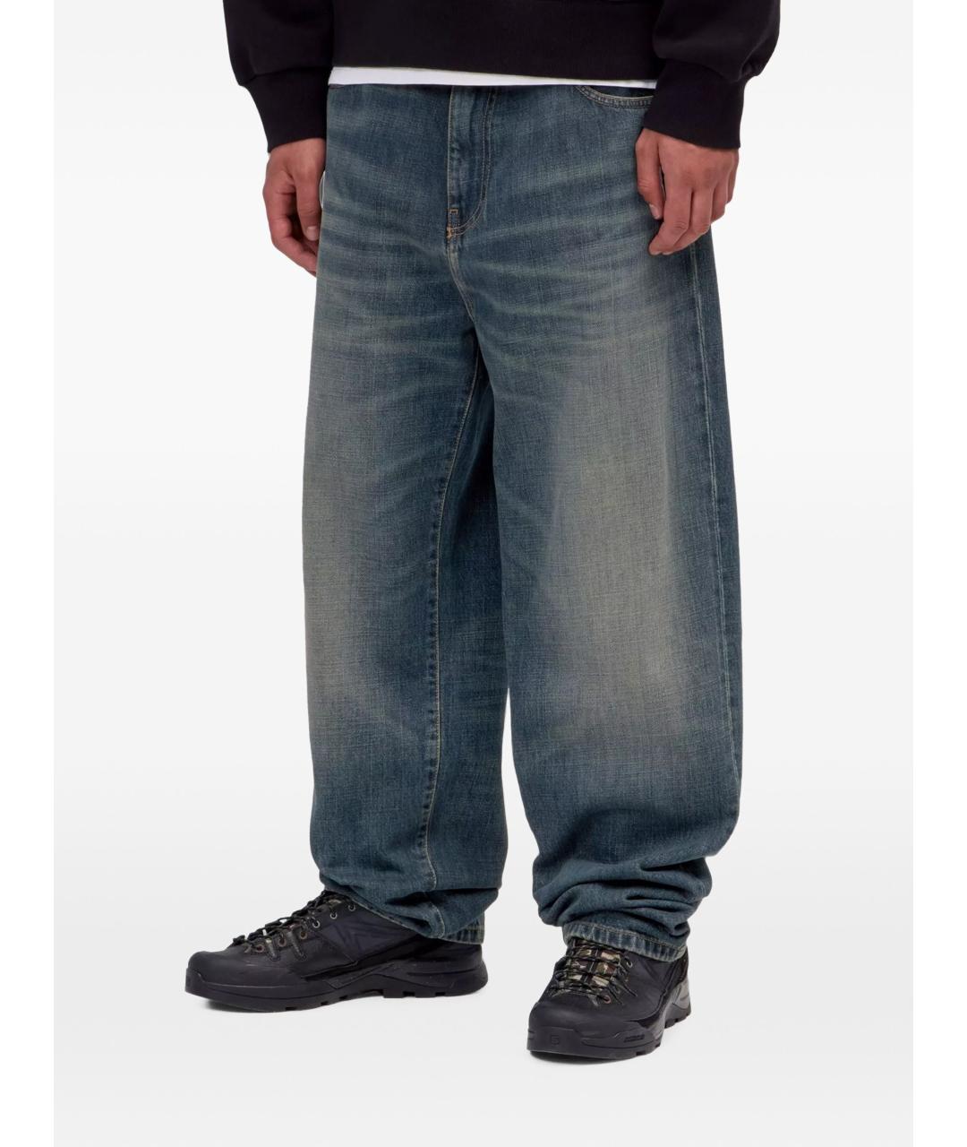 CARHARTT WIP Синие хлопковые прямые джинсы, фото 3