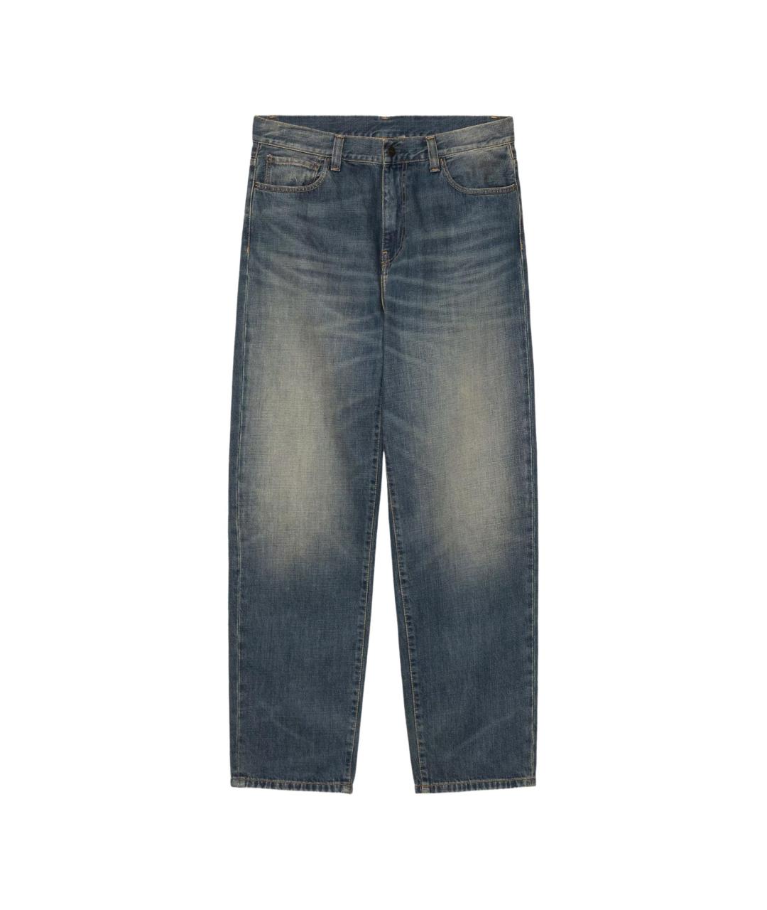 CARHARTT WIP Синие хлопковые прямые джинсы, фото 1