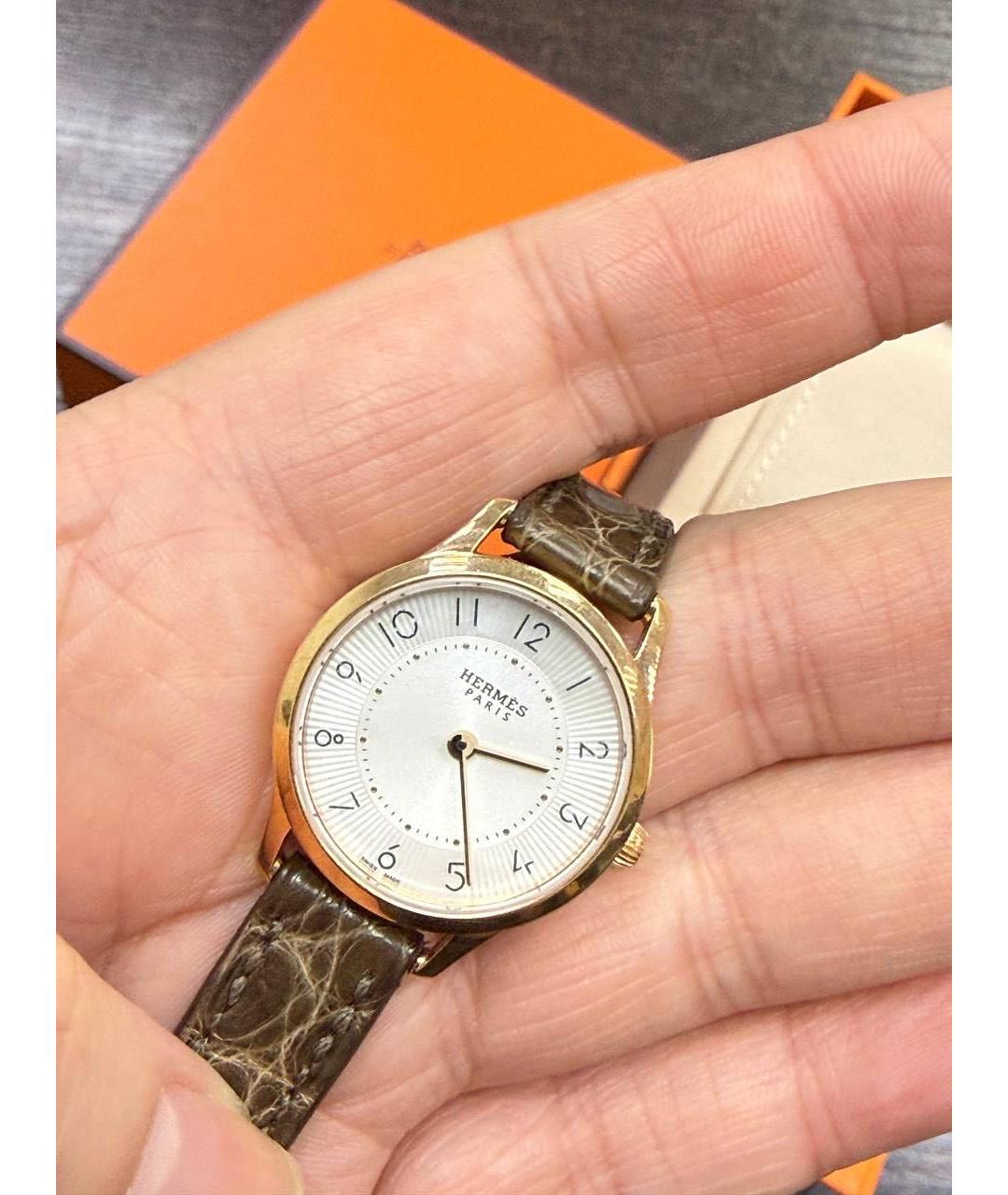 HERMES Часы из желтого золота, фото 7