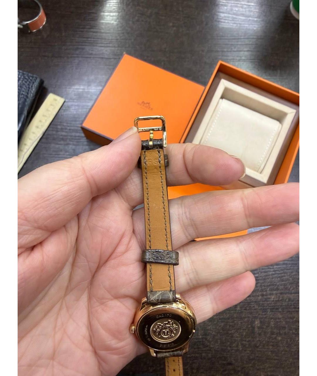 HERMES Часы из желтого золота, фото 8