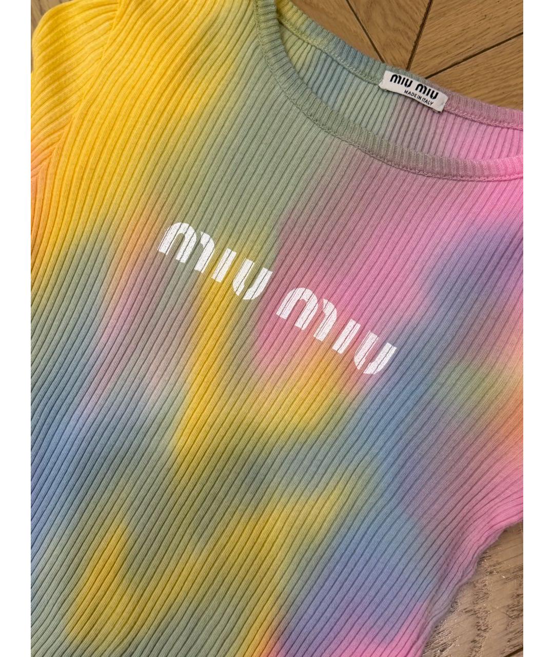 MIU MIU Мульти хлопко-эластановая водолазка, фото 4