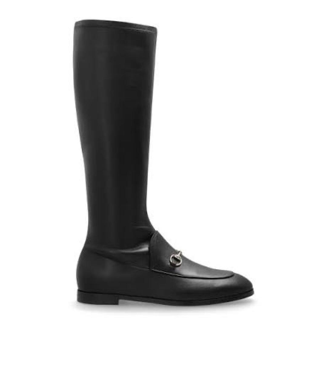 GUCCI Черные кожаные сапоги, фото 8