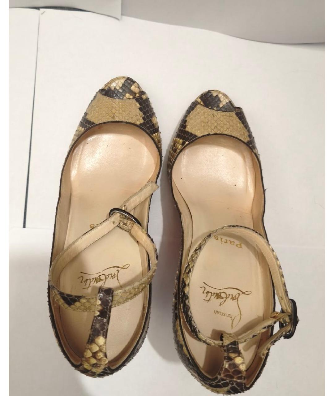 CHRISTIAN LOUBOUTIN Туфли из кожи питона, фото 3